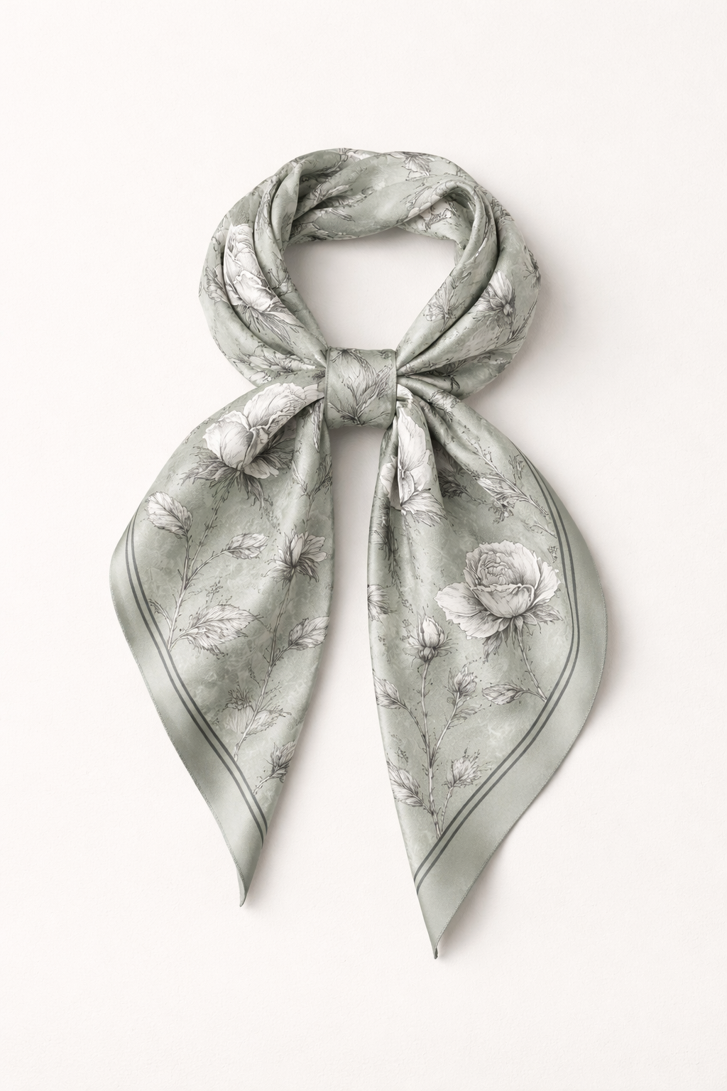 BOTANICAL ROSE Silk Scarf