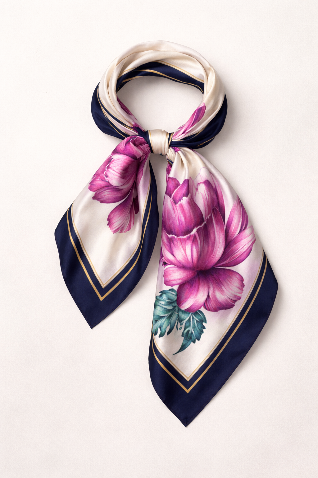 Peoni silk scarf