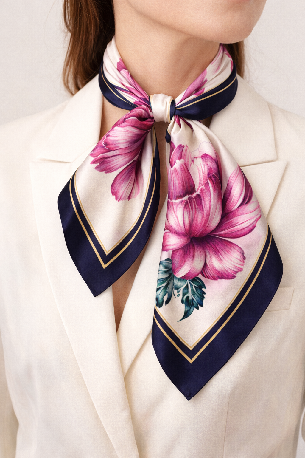 PEONI Silk Scarf